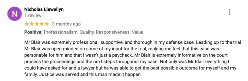 Client's Testimonial